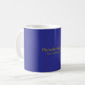 Mug Gold & Deep Blue Color Professionnel Plat moderne (Devant gauche)