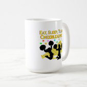 MUG GOLD EAT SLEEP CHEERLEADING DESIGN (Devant droit)