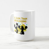 MUG GOLD EAT SLEEP CHEERLEADING DESIGN (Devant gauche)