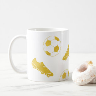Mug Gold Elegant Classic Soccer Nettoie Ball