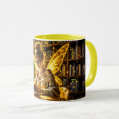 Mug Gold érudit fée ailes dorées confortable bibliothè (Devant droit)