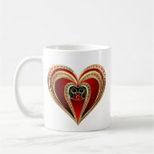 Mug Gold et Red Heart (Gauche)