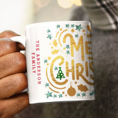 Mug Gold Faux Foils Joyeux Noël Photo de vacances
