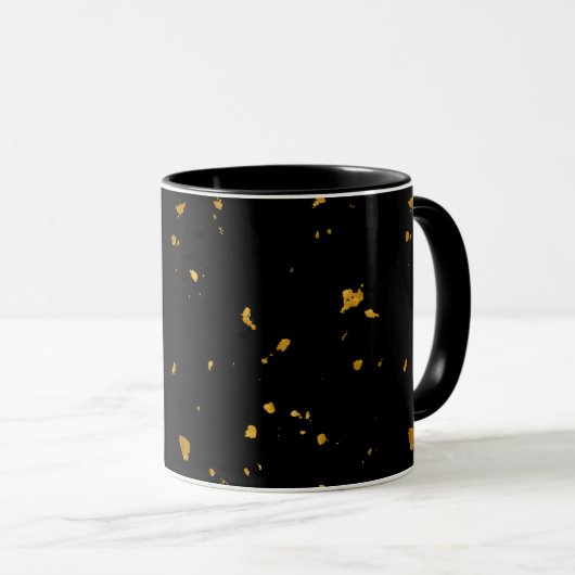 Mug Gold Flakes Noir (Devant droit)