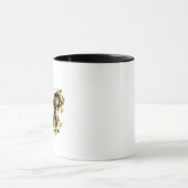 Mug Gold flower Butterfly with Black Orchid (Centre)