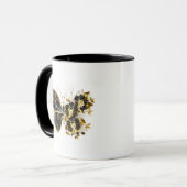 Mug Gold flower Butterfly with Black Orchid (Devant gauche)