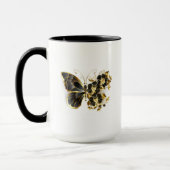 Mug Gold flower Butterfly with Black Orchid (Gauche)