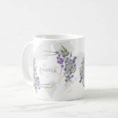 Mug Gold geometric watercolor leafy flower frame (Devant gauche)