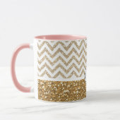 Mug Gold Glam Faux Parties scintillant Chevron (Gauche)