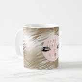 Mug Gold Glam Glitzy Silver Sparkle Eyes Stripes   (Devant gauche)