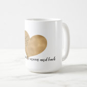 Mug Gold Glam Parties scintillant Love Hearts (Devant droit)