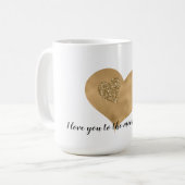 Mug Gold Glam Parties scintillant Love Hearts (Devant gauche)