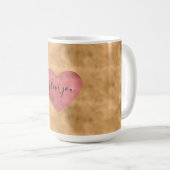 Mug Gold Glam Red Heart Love (Devant droit)