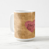 Mug Gold Glam Red Heart Love (Devant gauche)