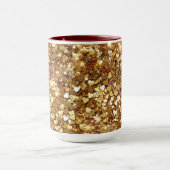 Mug Gold Glitzy Glam Sparkle Hearts (Centre)