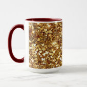 Mug Gold Glitzy Glam Sparkle Hearts (Gauche)