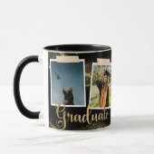 Mug Gold Graduate Photo Name Black Graduate (Gauche)
