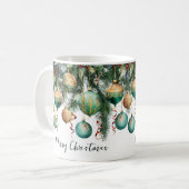 Mug Gold Green Christmas Ornaments (Devant gauche)