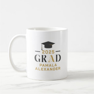 Mug Gold Grey Grad Party Retro Typographie