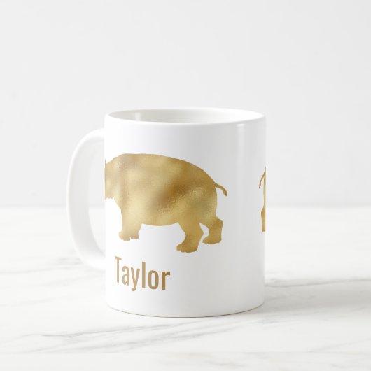 Mug Gold Hippo Name  (Devant gauche)