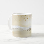 Mug Gold hiver Sunset Mountain Réflexion dans l'eau (Devant gauche)