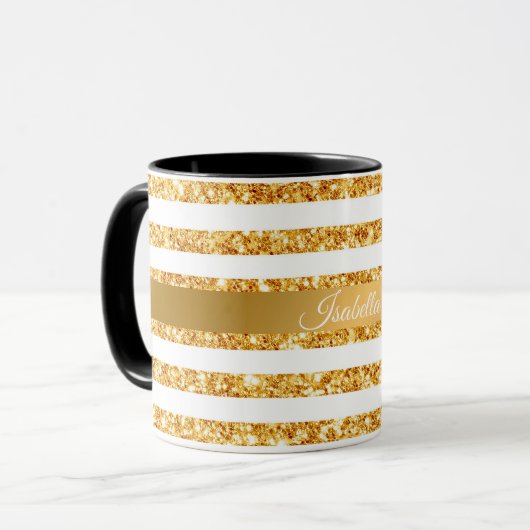 Mug Gold Horizontal Parties scintillant Boho Popular C (Devant gauche)