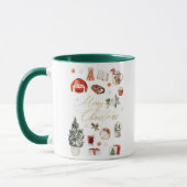 Mug Gold Joyeux Noël Salutation Cosy Hiver Collage (Gauche)