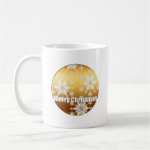 Mug Gold Joyeux Noël Snowflakes Musique blanche (Gauche)
