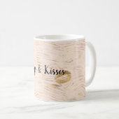 Mug Gold Lips Kiss rose Zebra Print      (Devant droit)