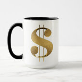 Mug Gold Make the Money & 3D Dollar Sign (Gauche)