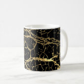 Mug Gold Marbling Texture : Elément Design Luxe (Devant droit)