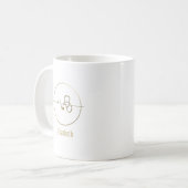 Mug Gold Médicale Stethoscope Heartbeat Nom personnali (Devant gauche)