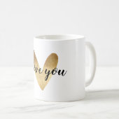 Mug Gold Ombre Heart (Devant droit)
