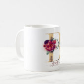 Mug Gold Parties scintillant B Monogramme Floral Bourg (Devant gauche)