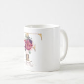 Mug Gold Parties scintillant F Monogramme Floral Bourg (Devant droit)