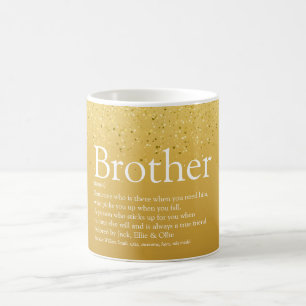 Mug Gold Parties scintillant Fun Cool Best Brother Déf