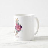 Mug Gold Parties scintillant J Monogramme Floral Bourg (Devant droit)