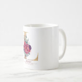 Mug Gold Parties scintillant L Monogramme Floral Bourg (Devant droit)