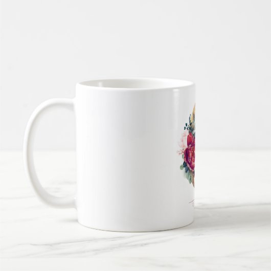 Mug Gold Parties scintillant O Monogramme Floral Bourg (Gauche)