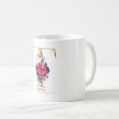 Mug Gold Parties scintillant T Monogramme Floral Bourg (Devant droit)