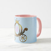 Mug Gold Princess Carriage Blue Storybook (Devant droit)