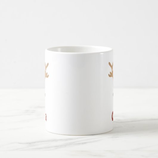 Mug Gold Reindeer Rudolph Noël minimal (Centre)