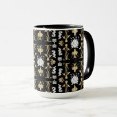 Mug Gold Retro Art Nouveau (Devant droit)