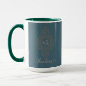 Mug Gold Rococo Lotus Ornamental Mandala (Gauche)