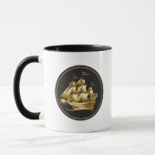 Mug Gold Sailboat Nautical (Gauche)