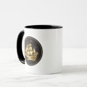 Mug Gold Sailboat Nautical (Devant gauche)