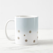 Mug Gold Snowflakes Custom Name Cadeau de Noël (Gauche)