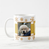 Mug Gold Snowflo 2 Photo Monogramme Noël (Gauche)