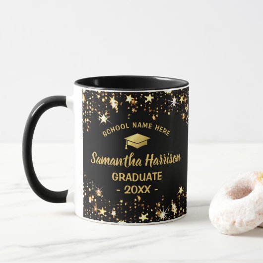 Mug Gold Star | Photo 2025 Graduation (Avec donut)