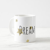Mug Gold Stars Dream Big Personnalisé (Devant gauche)